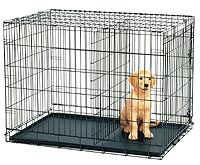 midwest life stages double door folding metal dog crate